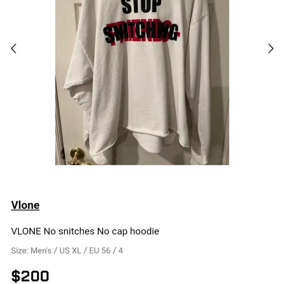 VLONE hoodie - Picture 3 of 5